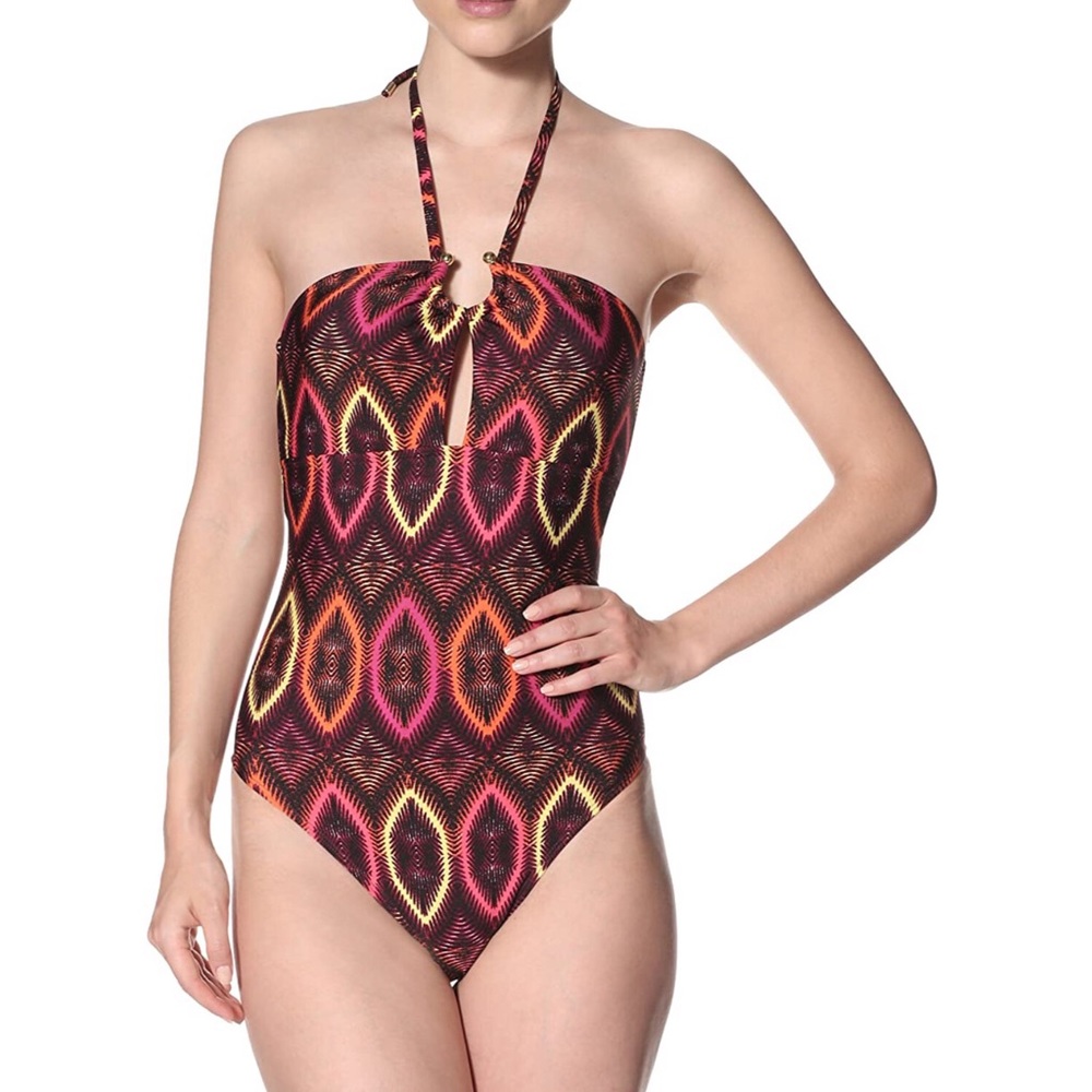 Laundry Shelli Segal Keyhole One Piece Swimsuit